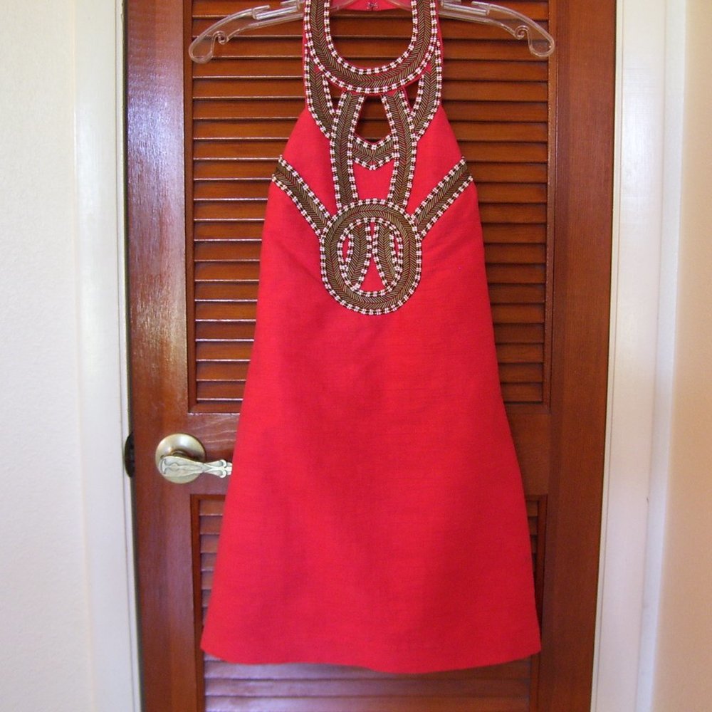 Trina Turk beaded minidress shift size 0  XXS  XXSP  00